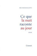 Copertina  Ce que la nuit raconte au jour