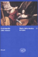 Copertina  Storia della musica europea.