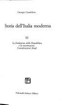 Copertina  La fondazione della Repubblica e la ricostruzione ; Considerazioni finali: 1945-1950