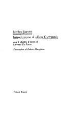 Copertina  Introduzione al Don Giovanni