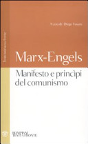 Copertina  Manifesto e Principi del comunismo