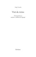 Copertina  Visti da vicino : il mio pensiero su autismo e sindrome di Asperger